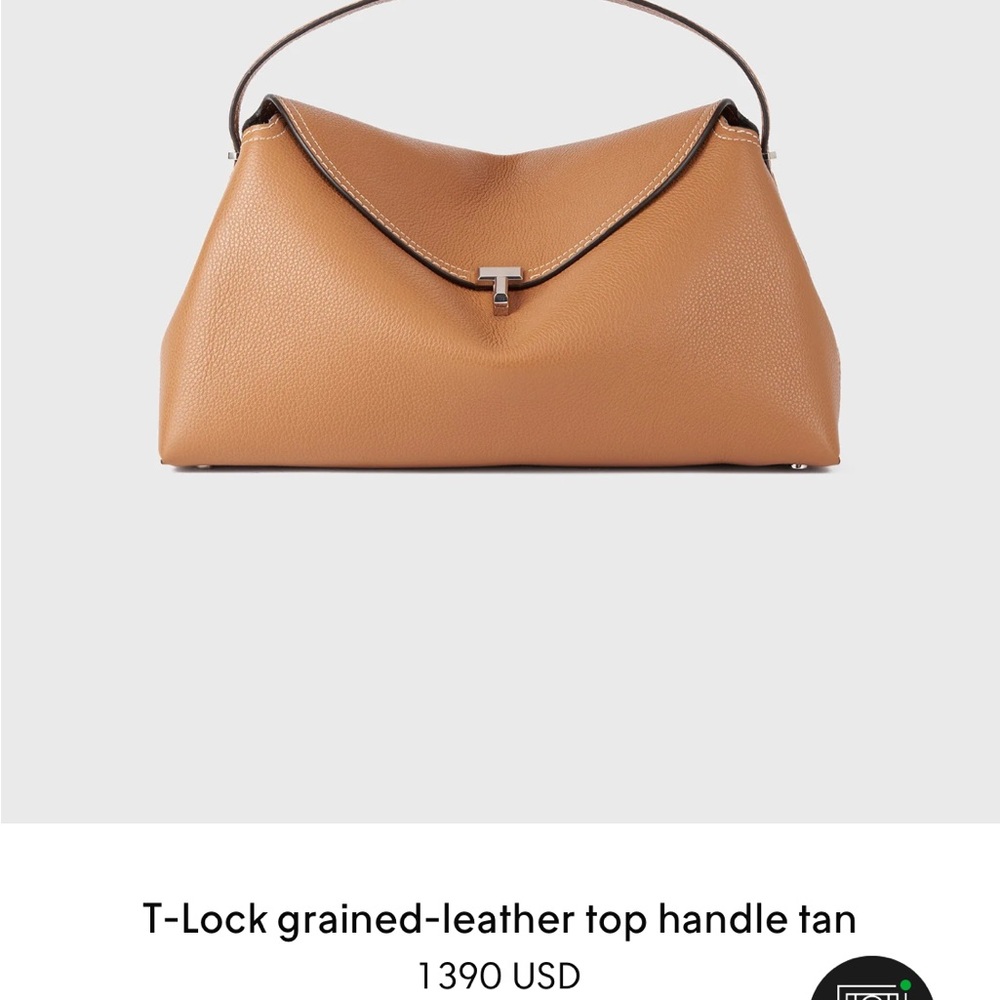 Toteme Brown Textured Leather Shoulder Bag